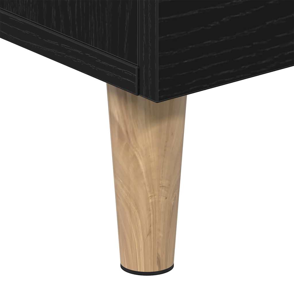 TV Cabinet Black oak 150 x 30 x 50 cm Engineered wood